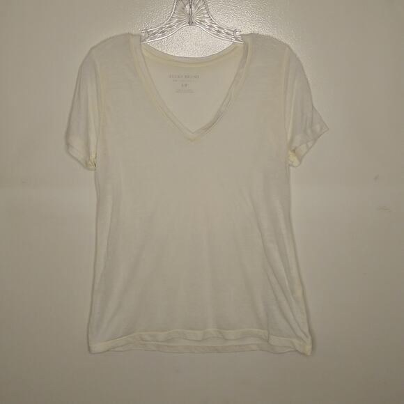 Lucky Brand women's size small cream short sleeve t-shirts. - Picture 1 of 8